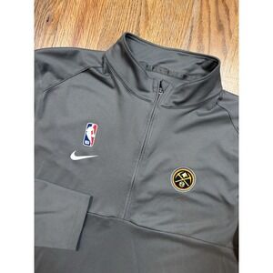 Denver Nuggets Nike Element 1/2 Zip Performance Pullover Men's Size Large Gray